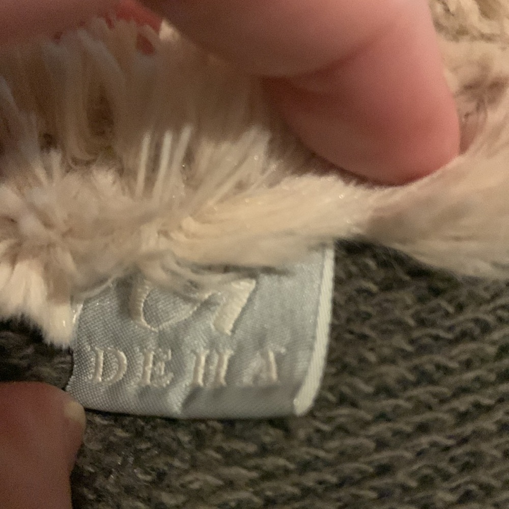 Deha Italian made luxurious Gray Warm Hoodie Jacket with Fur Lined Hood